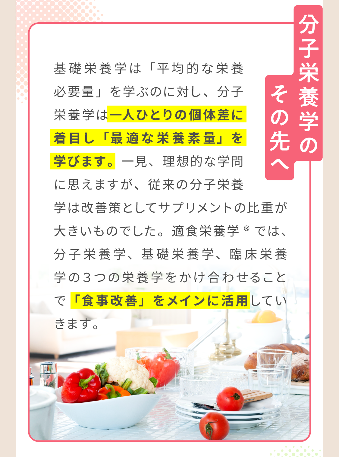 分子栄養学のその先へ